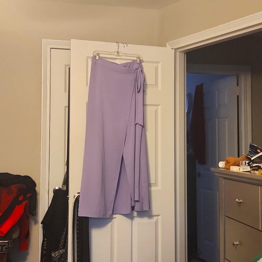 Side tie overlay pants